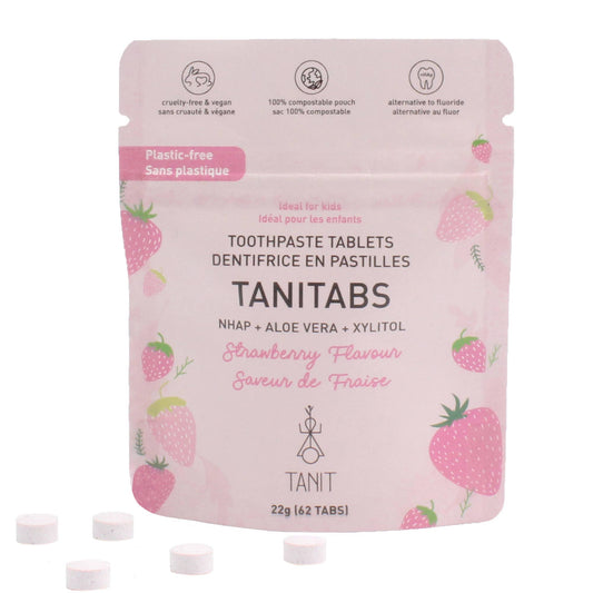 Strawberry Toothpaste Tablets - Compostable refill - 62 tabs