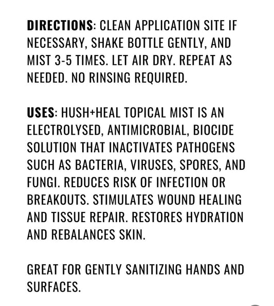 HUSH + HEAL Antimicrobrial Mist