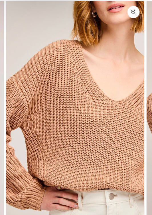 Spencer vNeck Sweater | Tan
