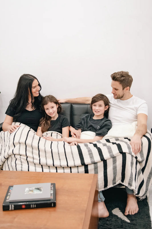 THE WINSLOW | STRIPED LINEN BLEND – FLEECE THROW