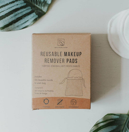 Reusable Makeup Remover Pads | Bamboo Cotton (12x Rounds)