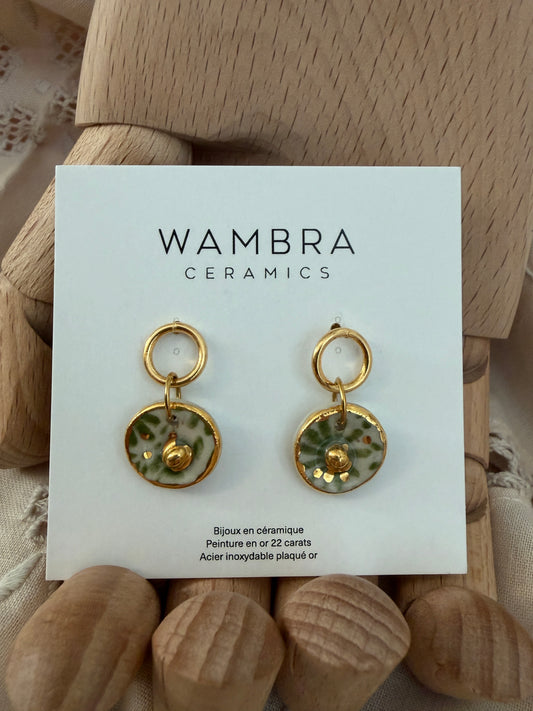 Wambra Ceramic Earrings Handmade