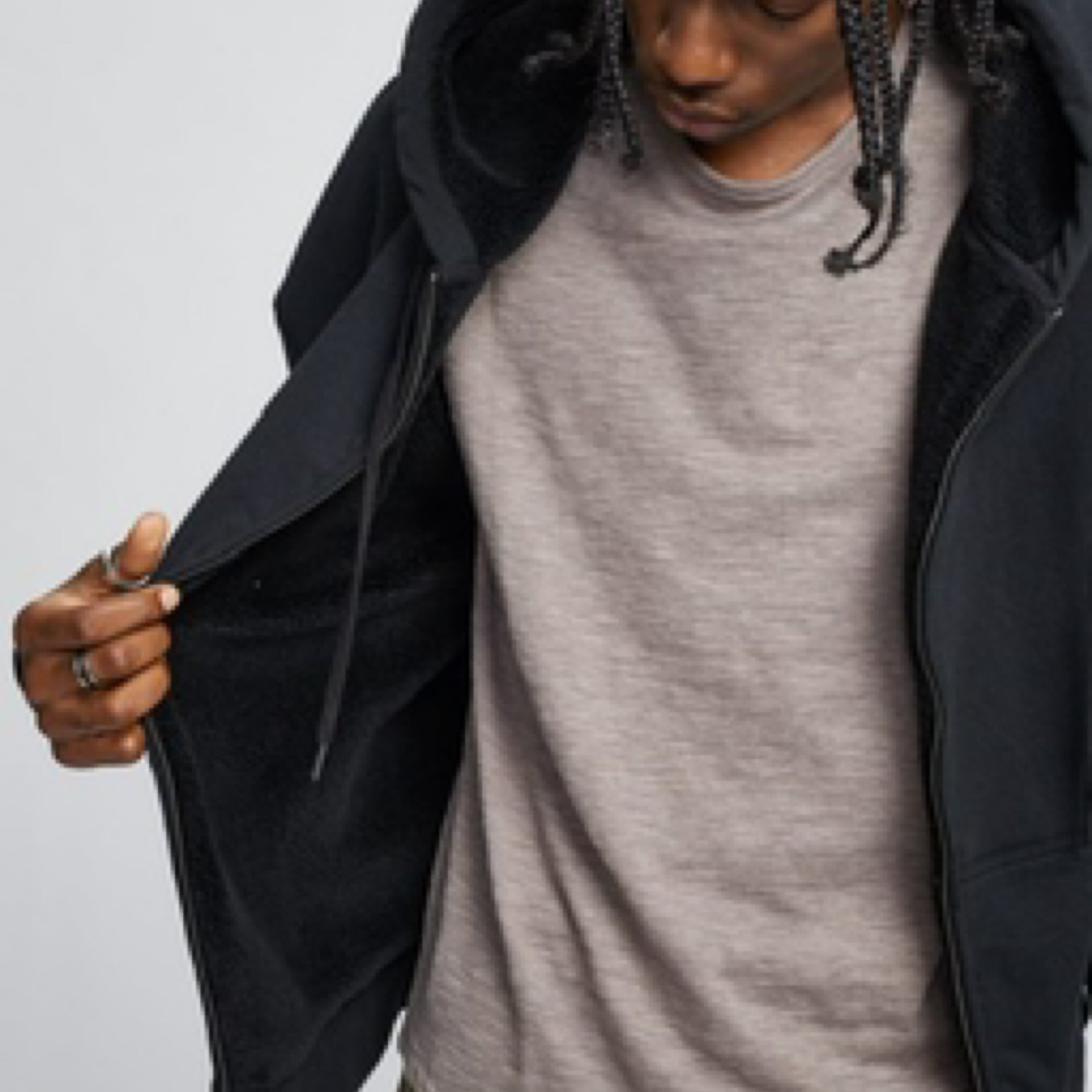 Slub Hi-Lo Tee | Taupe