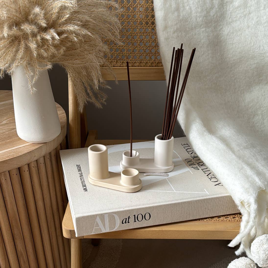 Round Incense Stick Holder Set | Minimalist Incense Burner