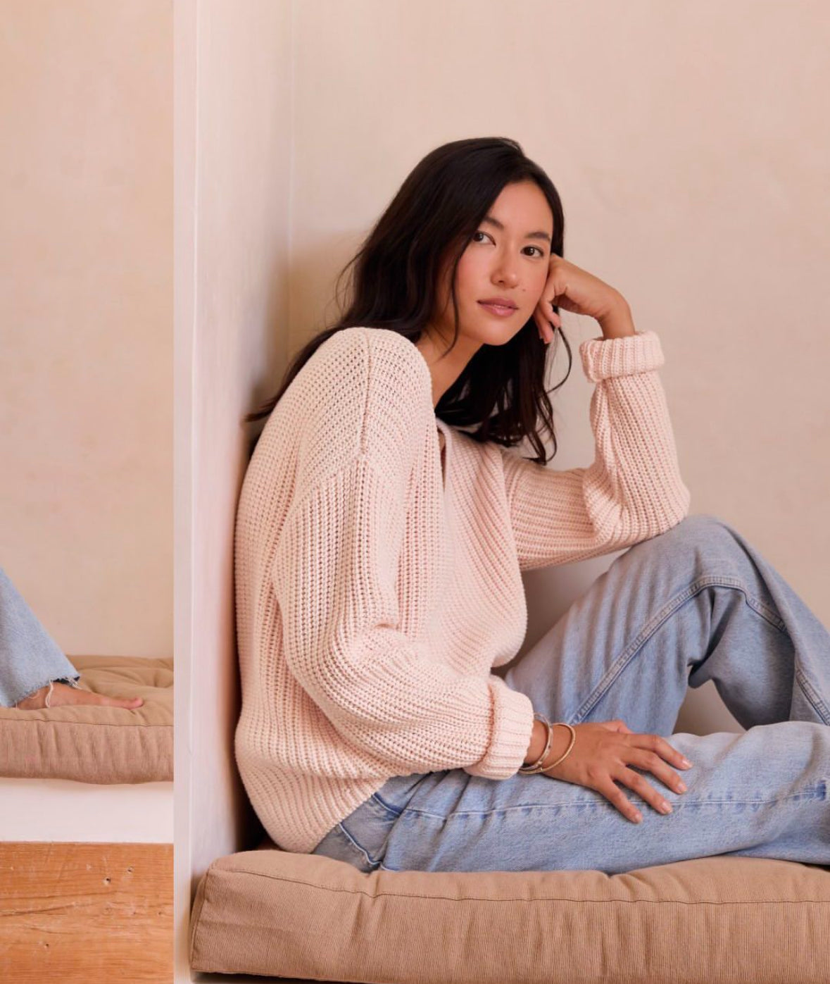 Spencer VNeck Sweater | Rosewater