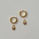 Scarlett Heart Huggie Hoops