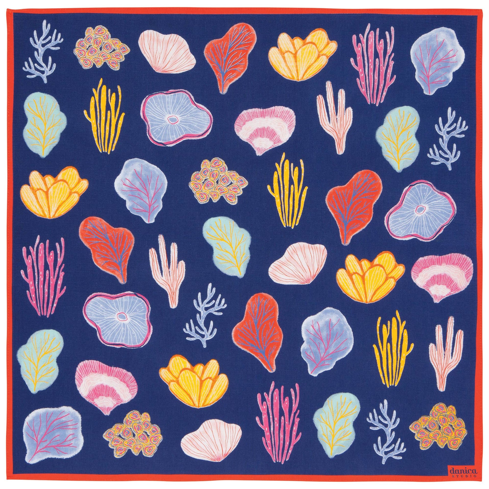 Danica Studio Neptune Recycled Cotton Bandana 21 x 21 Inches