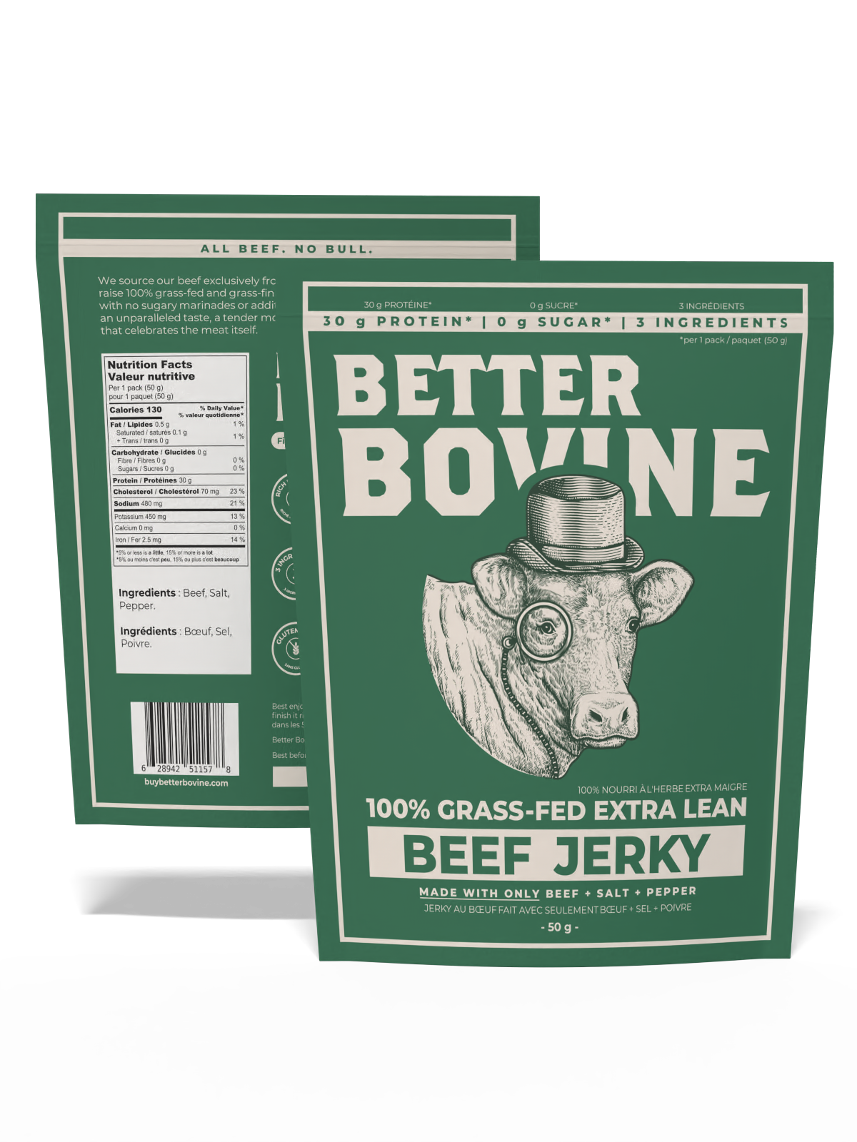 100% Grassfed Extra Lean Beef Jerky