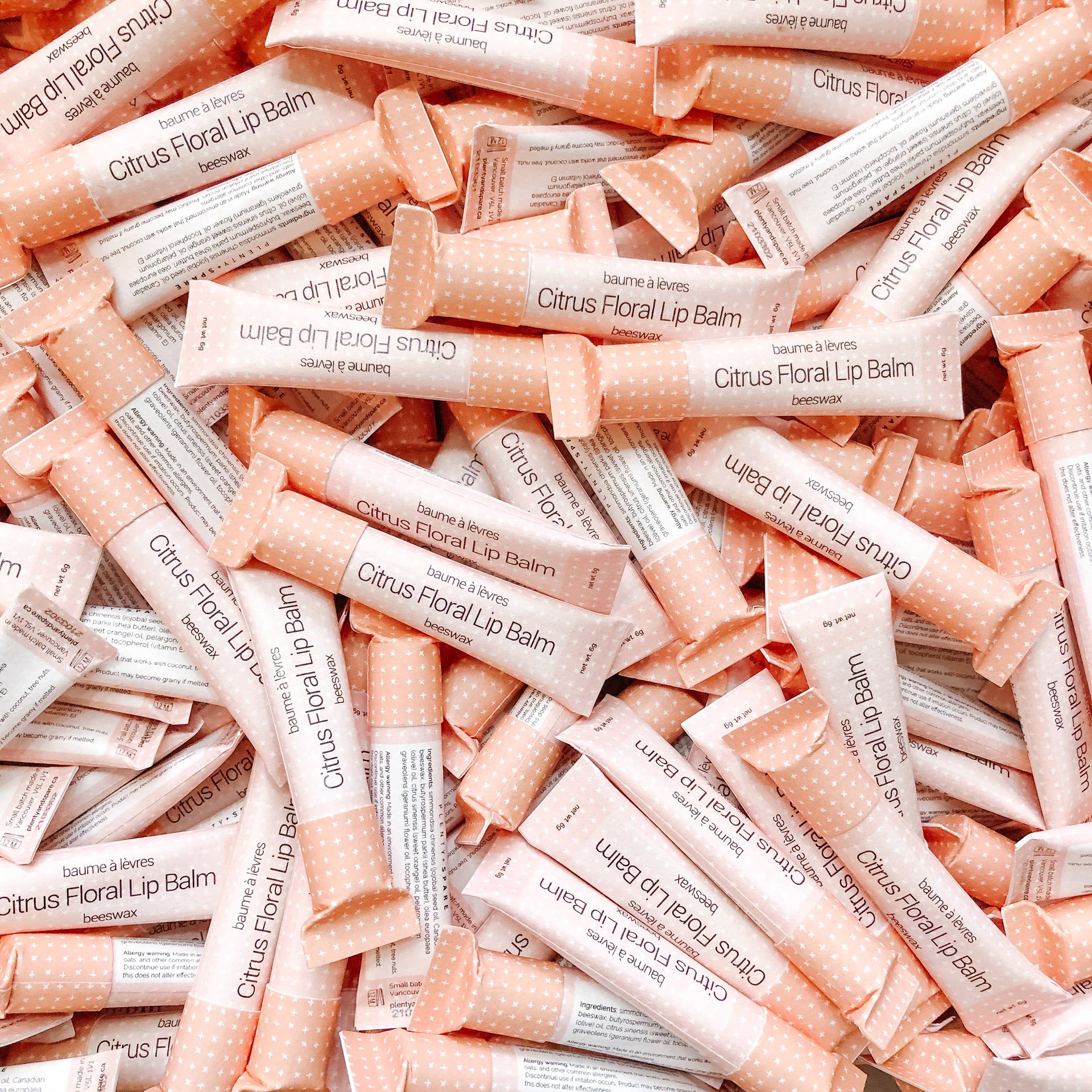 Citrus Floral Lip Balm in Compostable Tube