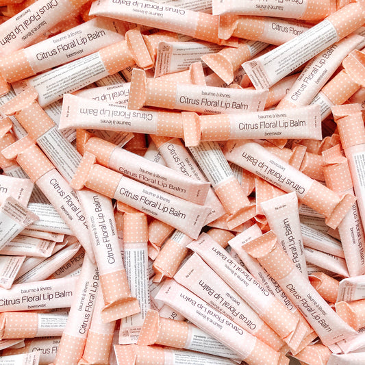 Citrus Floral Lip Balm in Compostable Tube