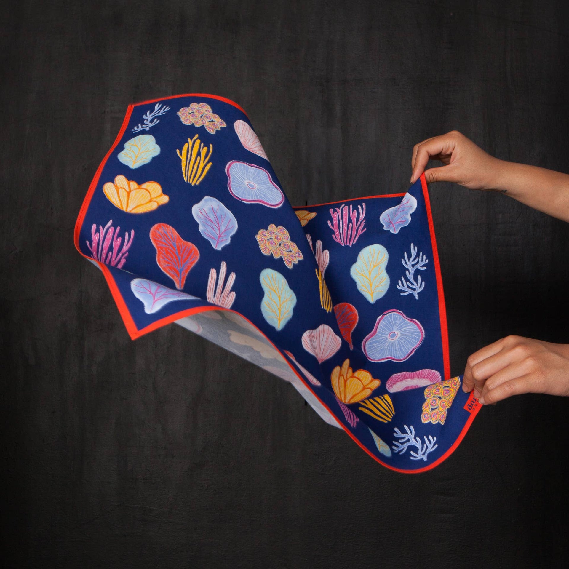 Danica Studio Neptune Recycled Cotton Bandana 21 x 21 Inches