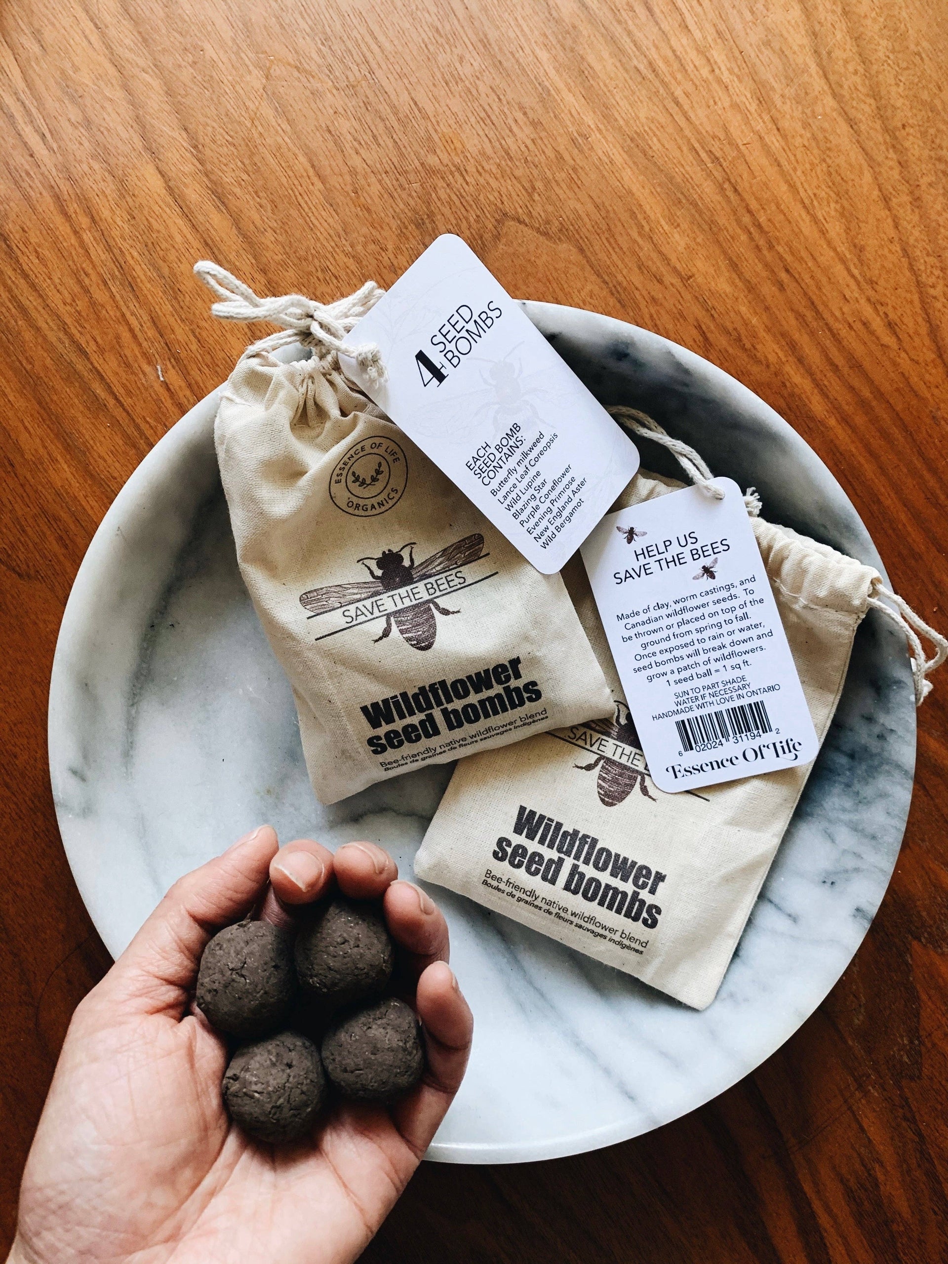 Save the Bees Wildflower Seed bombs, set of 4