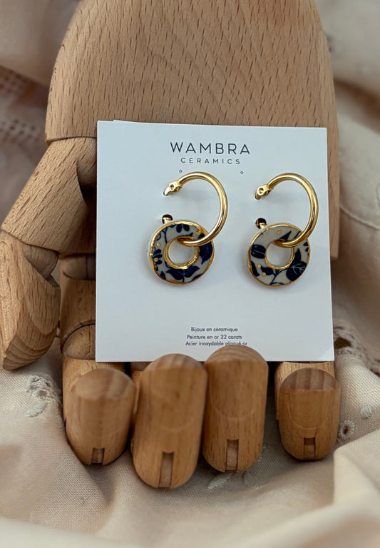 Wambra Ceramic Earrings Handmade