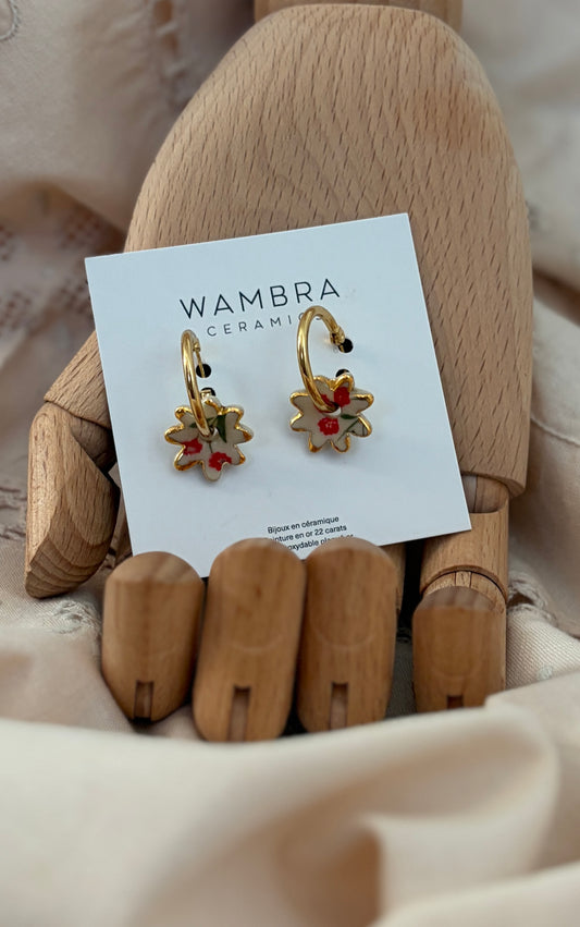 Wambra Ceramic Earrings Handmade