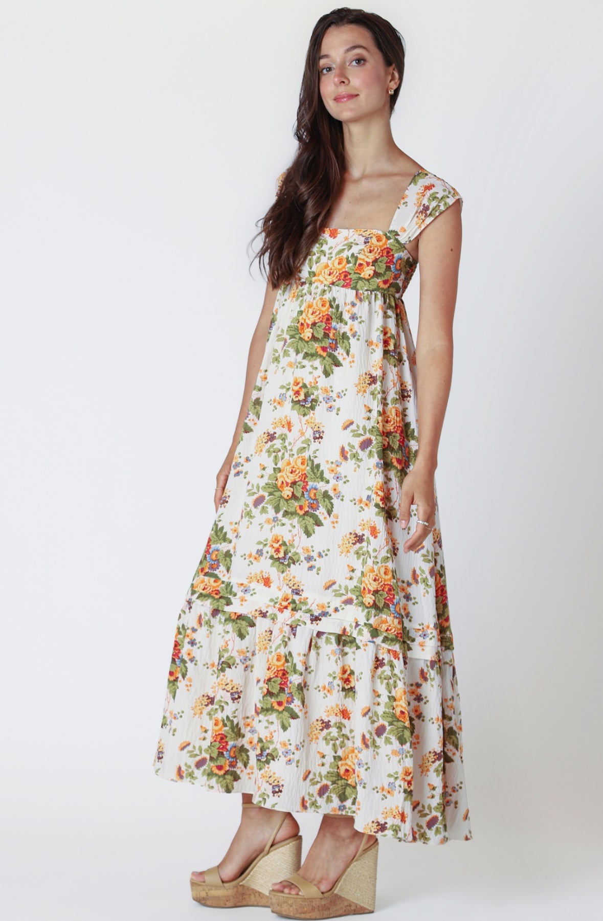 SQUARE NECK MAXI DRESS