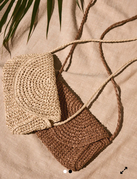 Sand Dollar Mini Straw Bag
