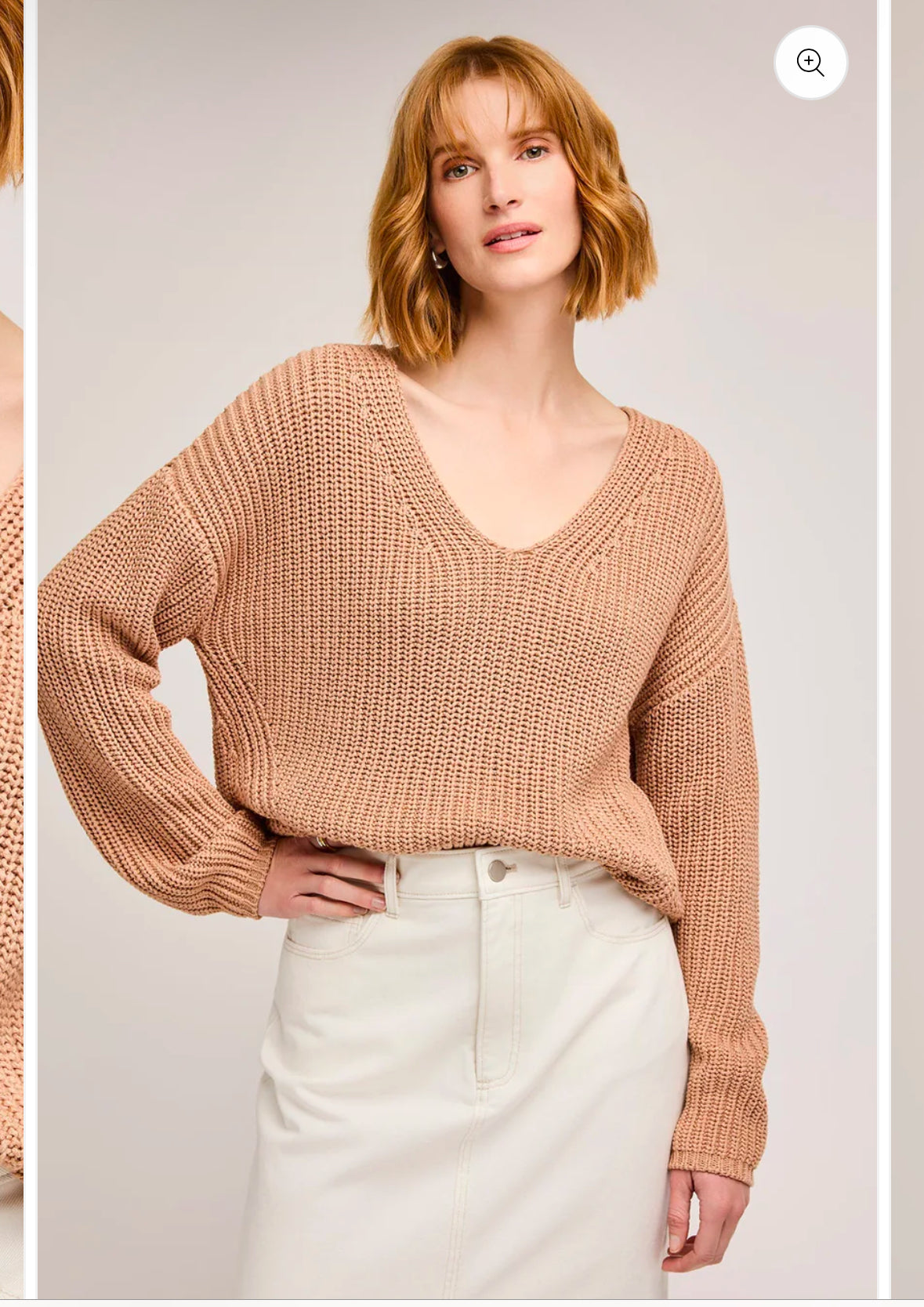 Spencer vNeck Sweater | Tan