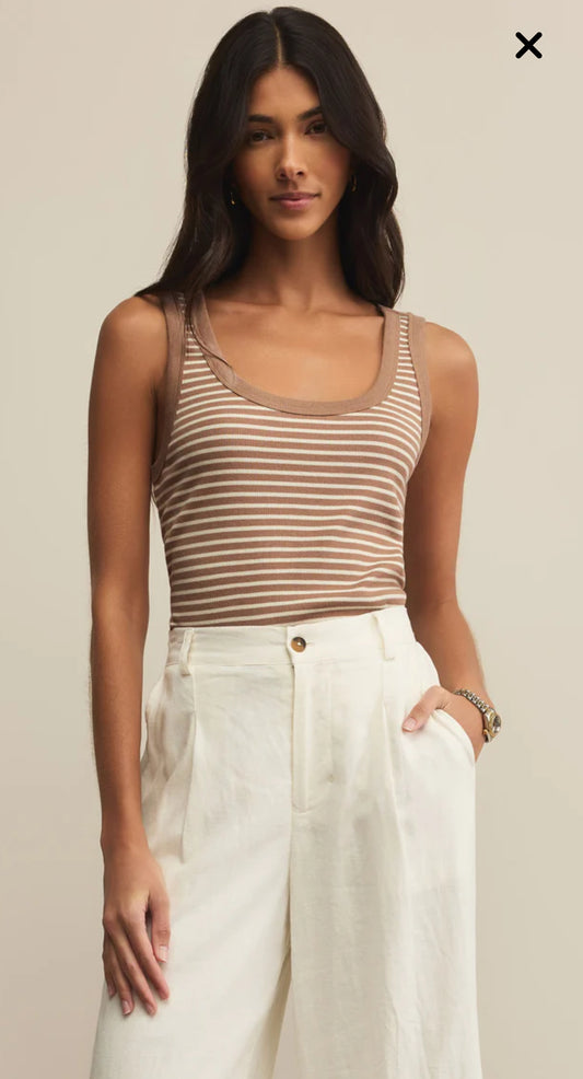 Elin Stripe Rib Tank