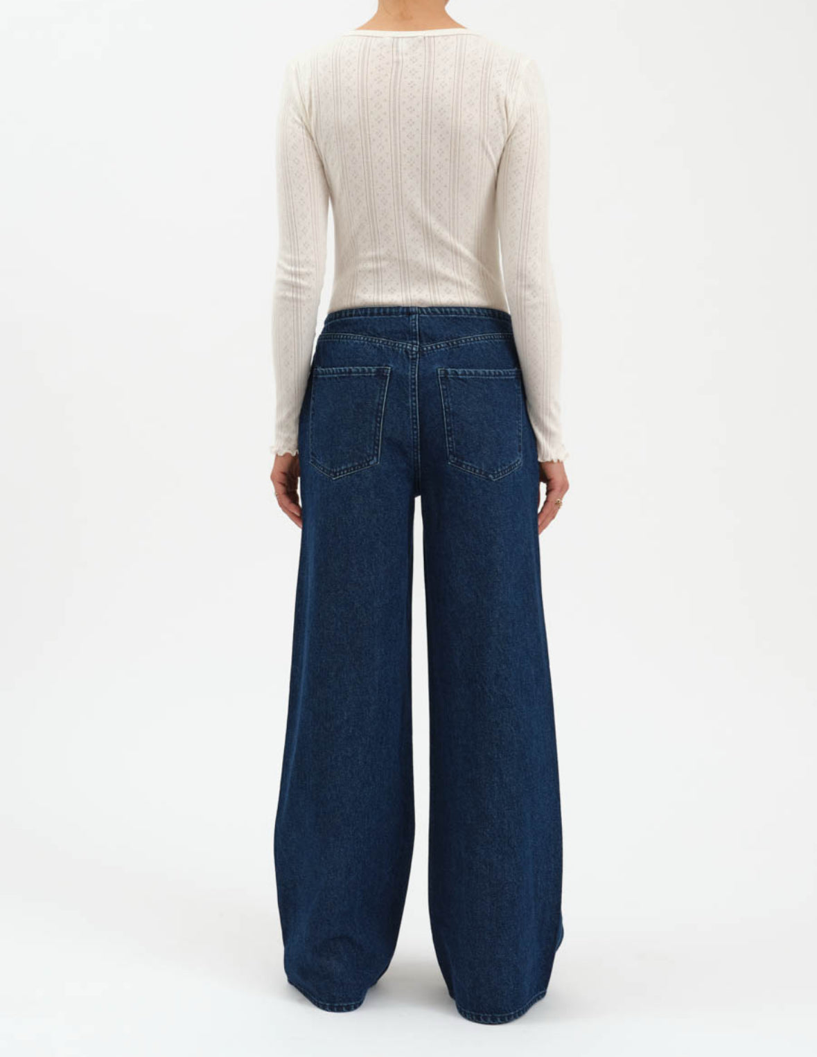 Madison Mid Rise Wide Leg Denim