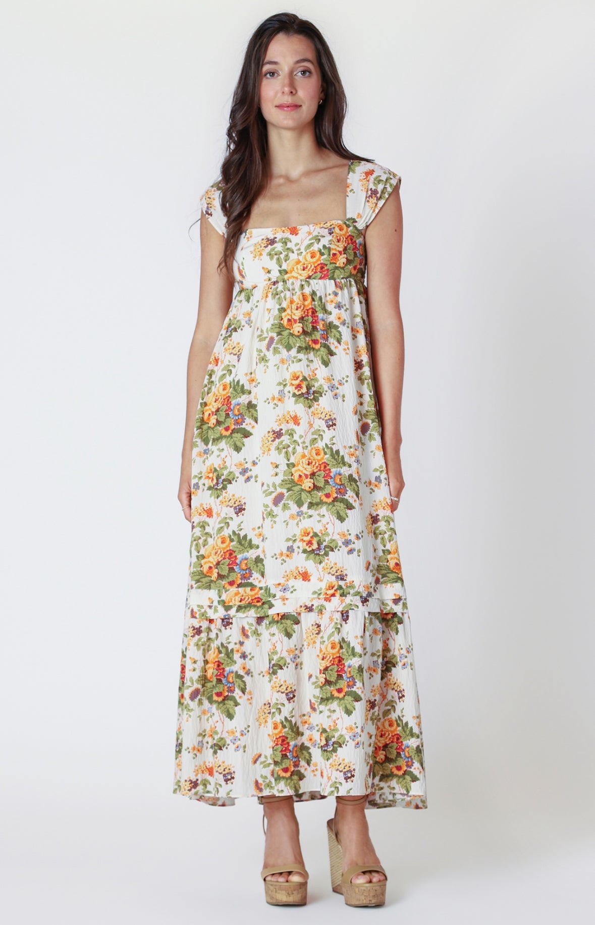 SQUARE NECK MAXI DRESS