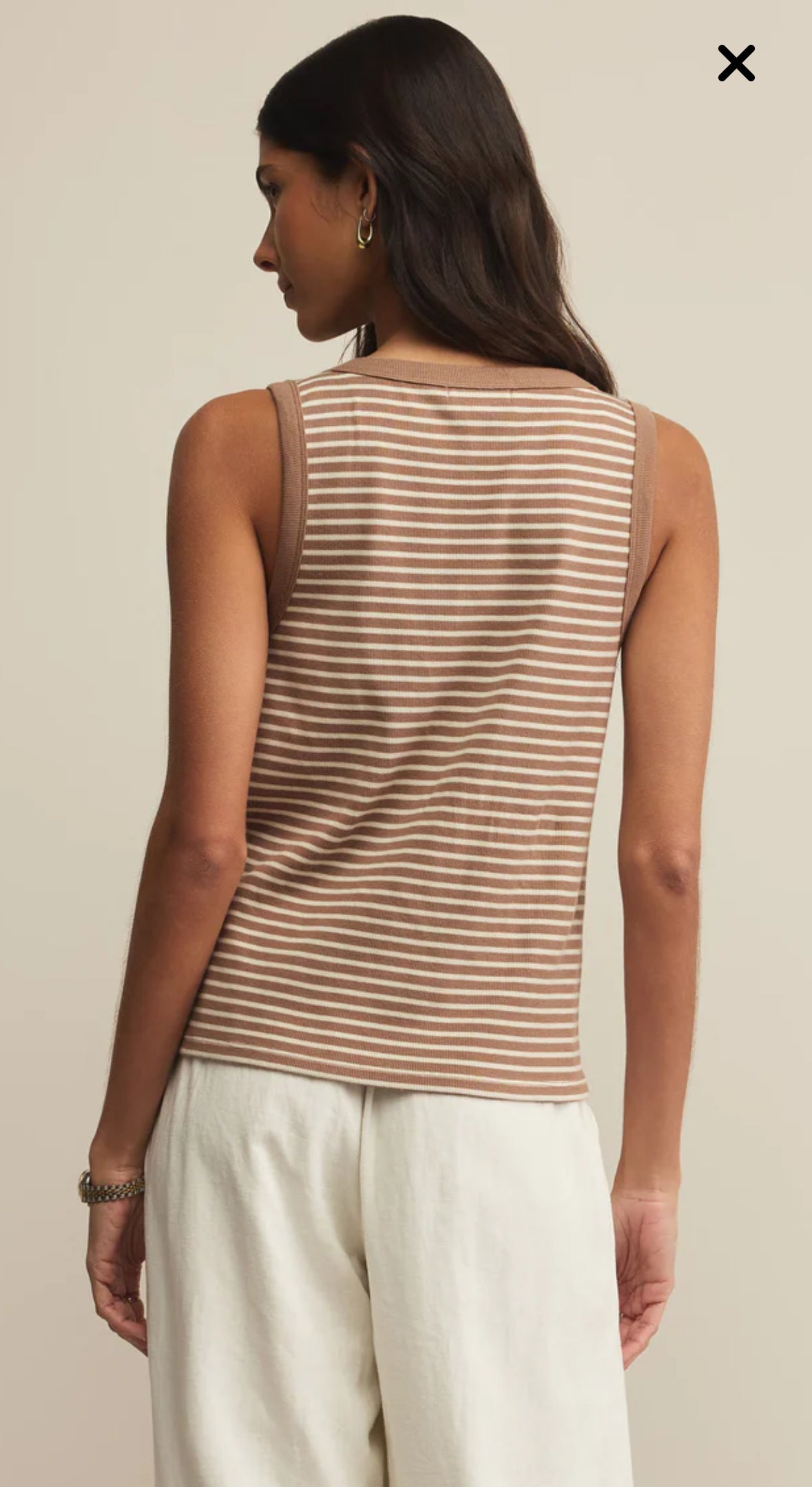 Elin Stripe Rib Tank