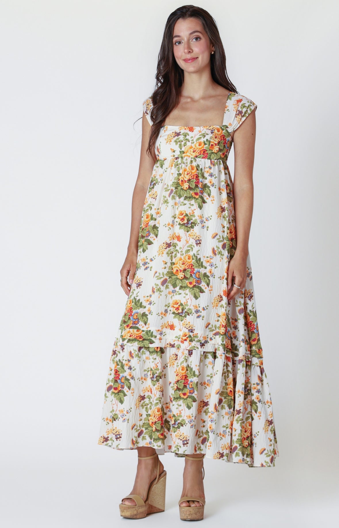 SQUARE NECK MAXI DRESS