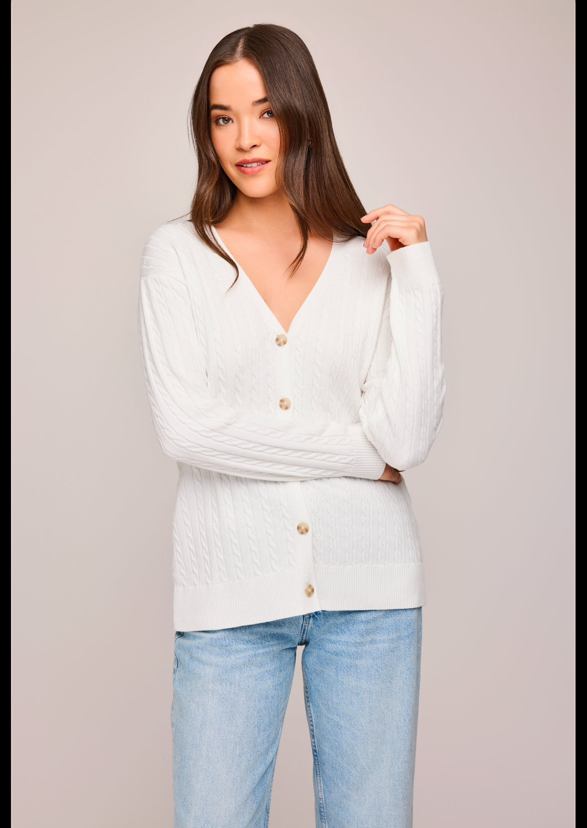 Lucia Knit Sweater | white