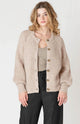 CREWNECK TEXTURED CARDIGAN