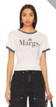 Spicy Margs Perfect Ringer Tee White & Blue