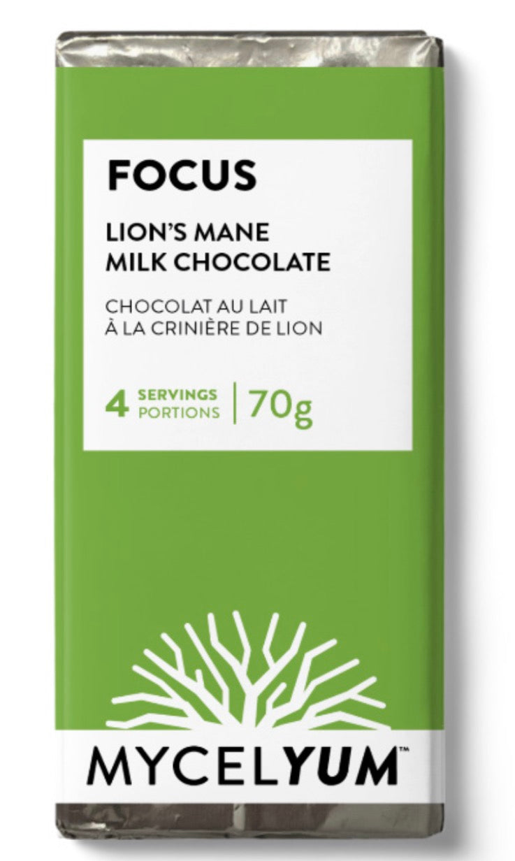FOCUS
Lion’s Mane Milk Chocolate Bars