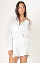 TEXTURED BUTTON UP BLOUSE