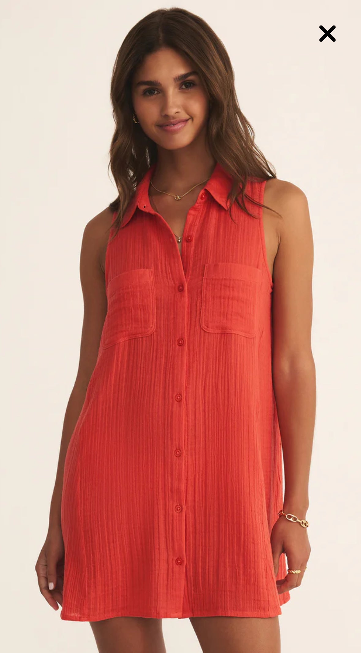 LIGHT GAUZE MINI DRESS