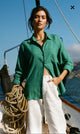 PERFECT LINEN TOP | Botanical Green