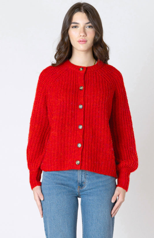 Textured Crewneck Cardigan