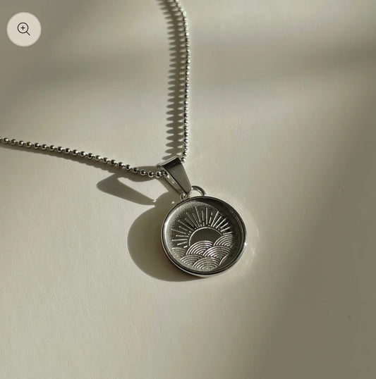 Soleil aka Sun Necklace- Silver