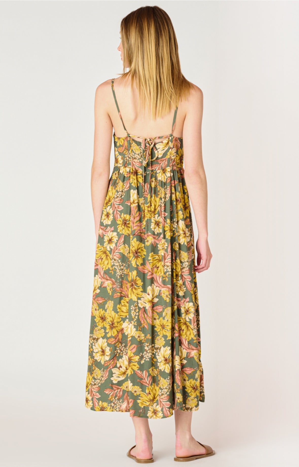 TIE BACK MIDI DRESS