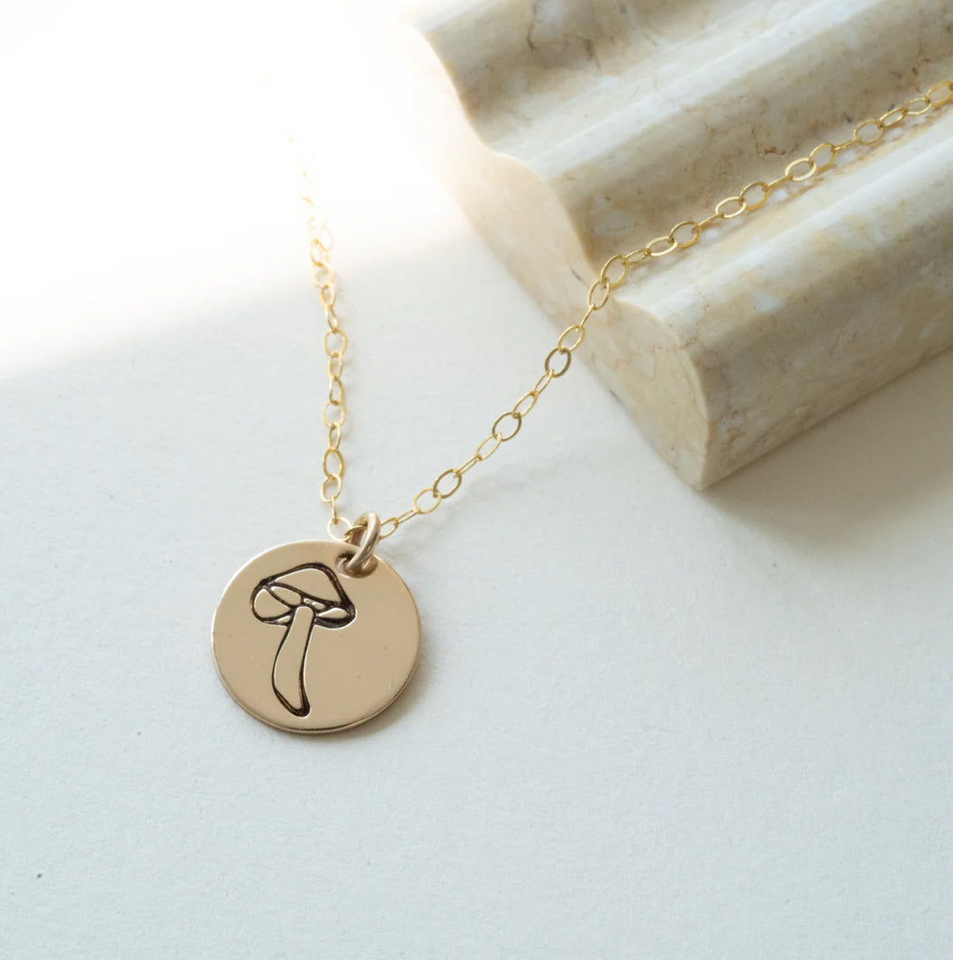 Forest Mushroom Charm Necklace