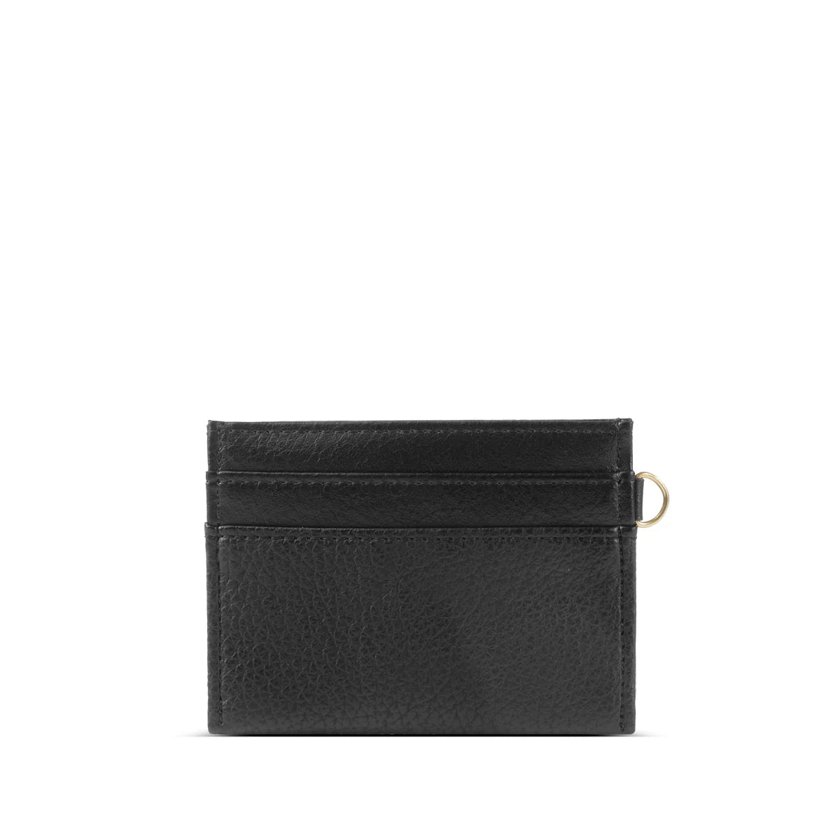 Alex Card Holder | Pebbled Black