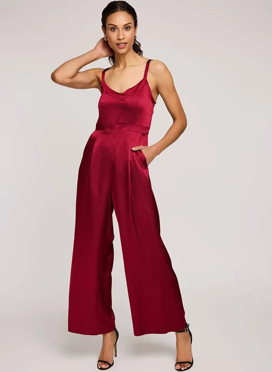 Irina Jumpsuit Crimson Red