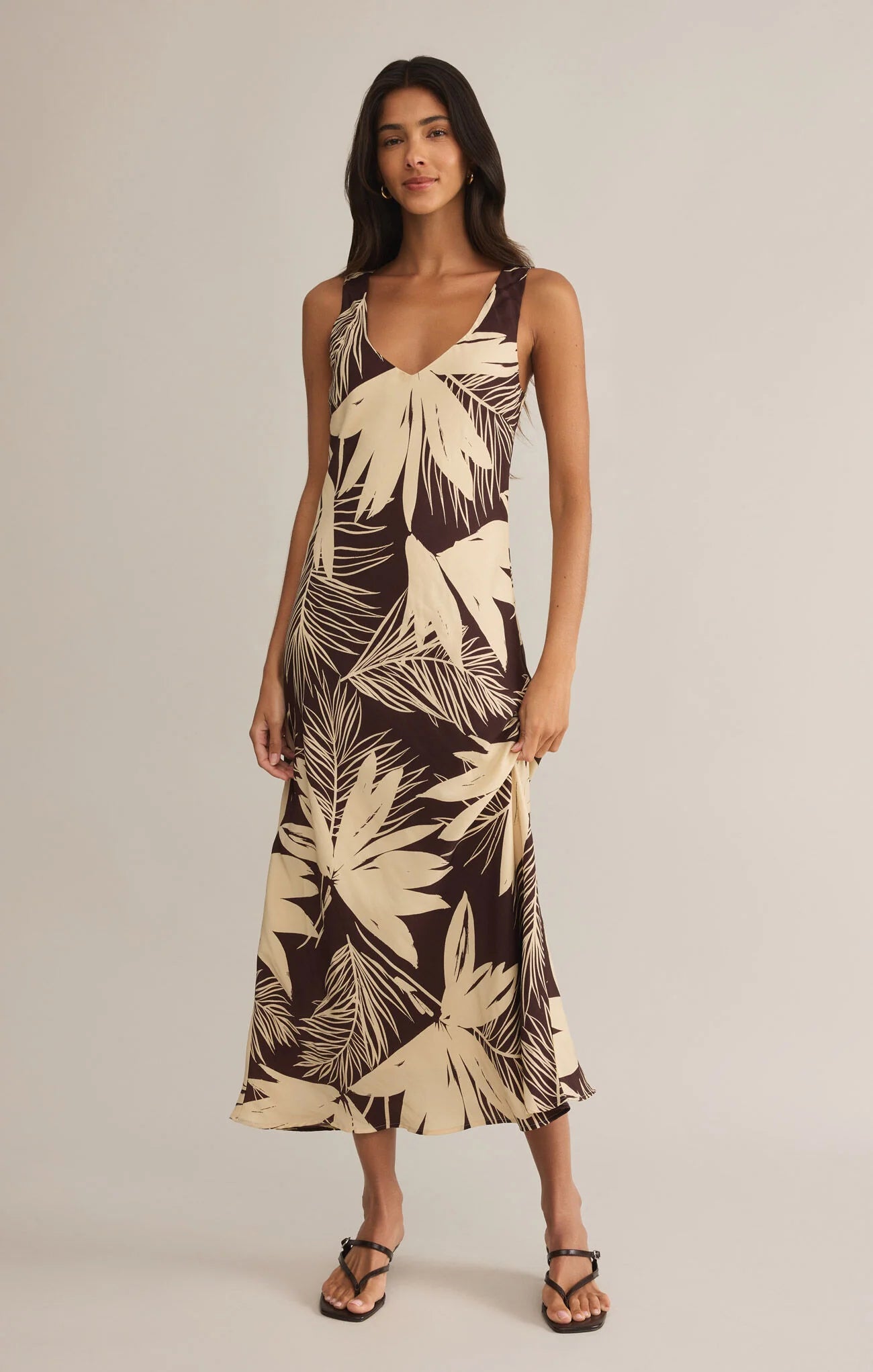 Hana Palmera Maxi Dress Lava Rock
