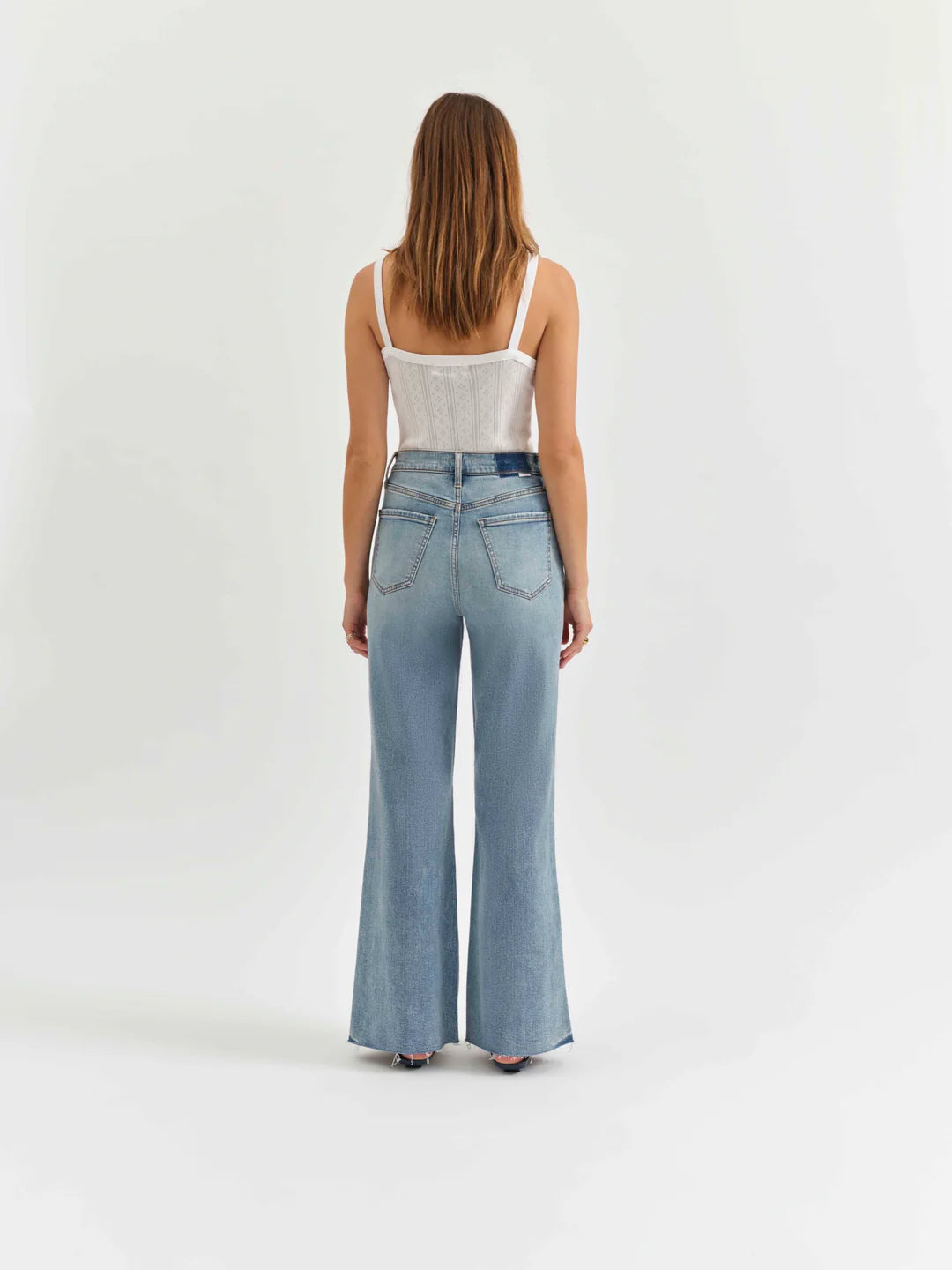 FAR OUT HIGH RISE WIDE LEG IN FOOLS GOLD