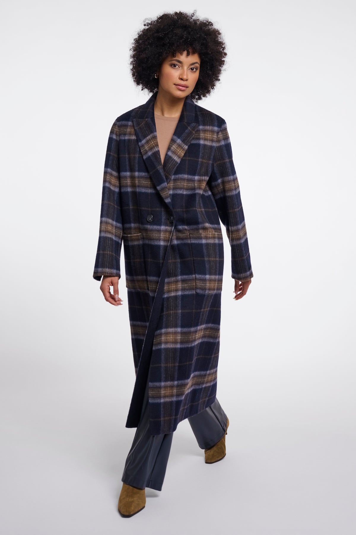 ADRIA DOUBLE BREASTED REVERSIBLE COAT