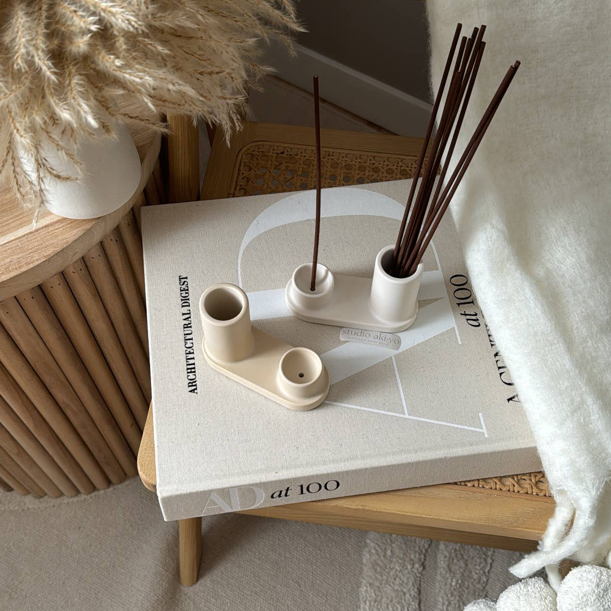 Round Incense Stick Holder Set | Minimalist Incense Burner