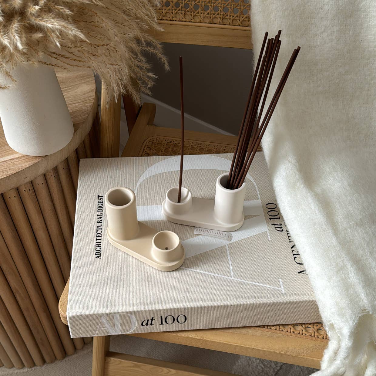 Round Incense Stick Holder Set | Minimalist Incense Burner