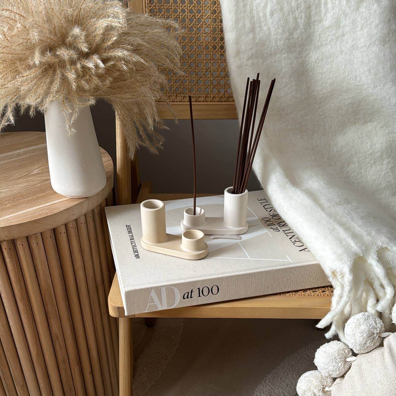 Round Incense Stick Holder Set | Minimalist Incense Burner