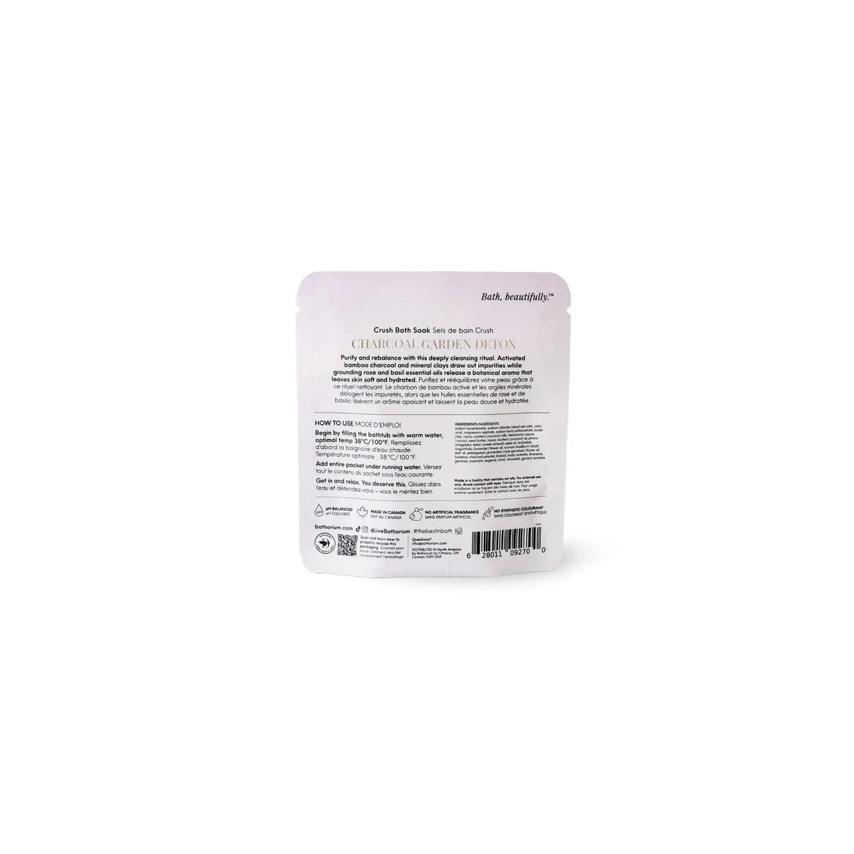 Charcoal Garden Detox Crush Bath Soak 120g