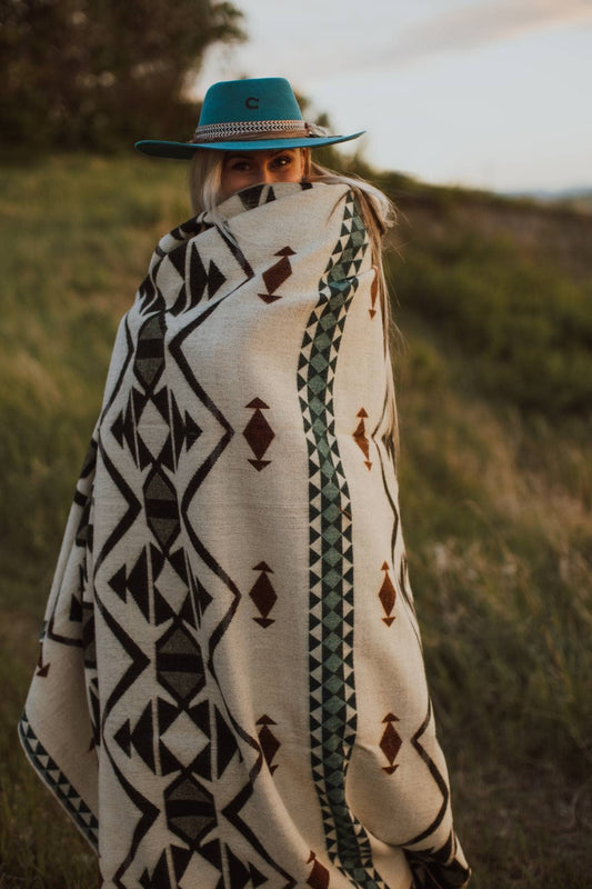 Aztec Pines Large Alpaca Blanket