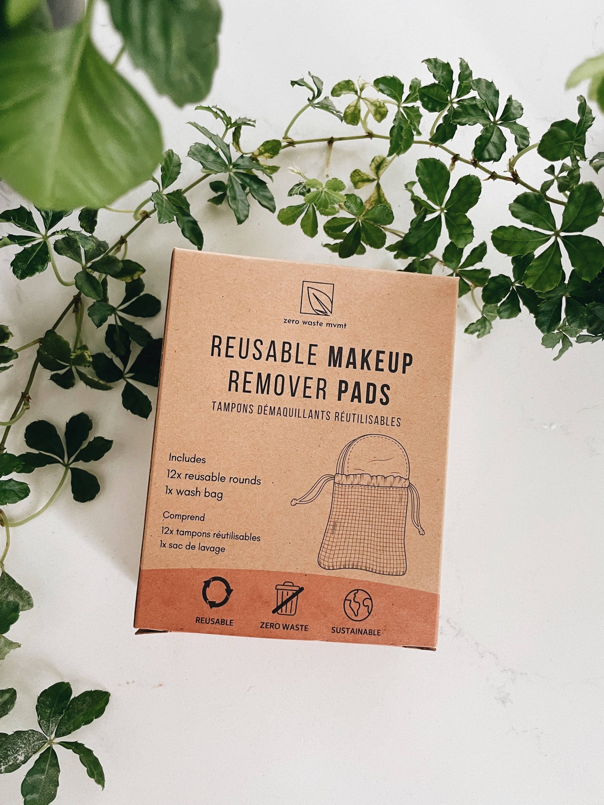 Reusable Makeup Remover Pads | Bamboo Cotton (12x Rounds)