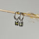 Hoor Drop Earrings- Silver and Olive 