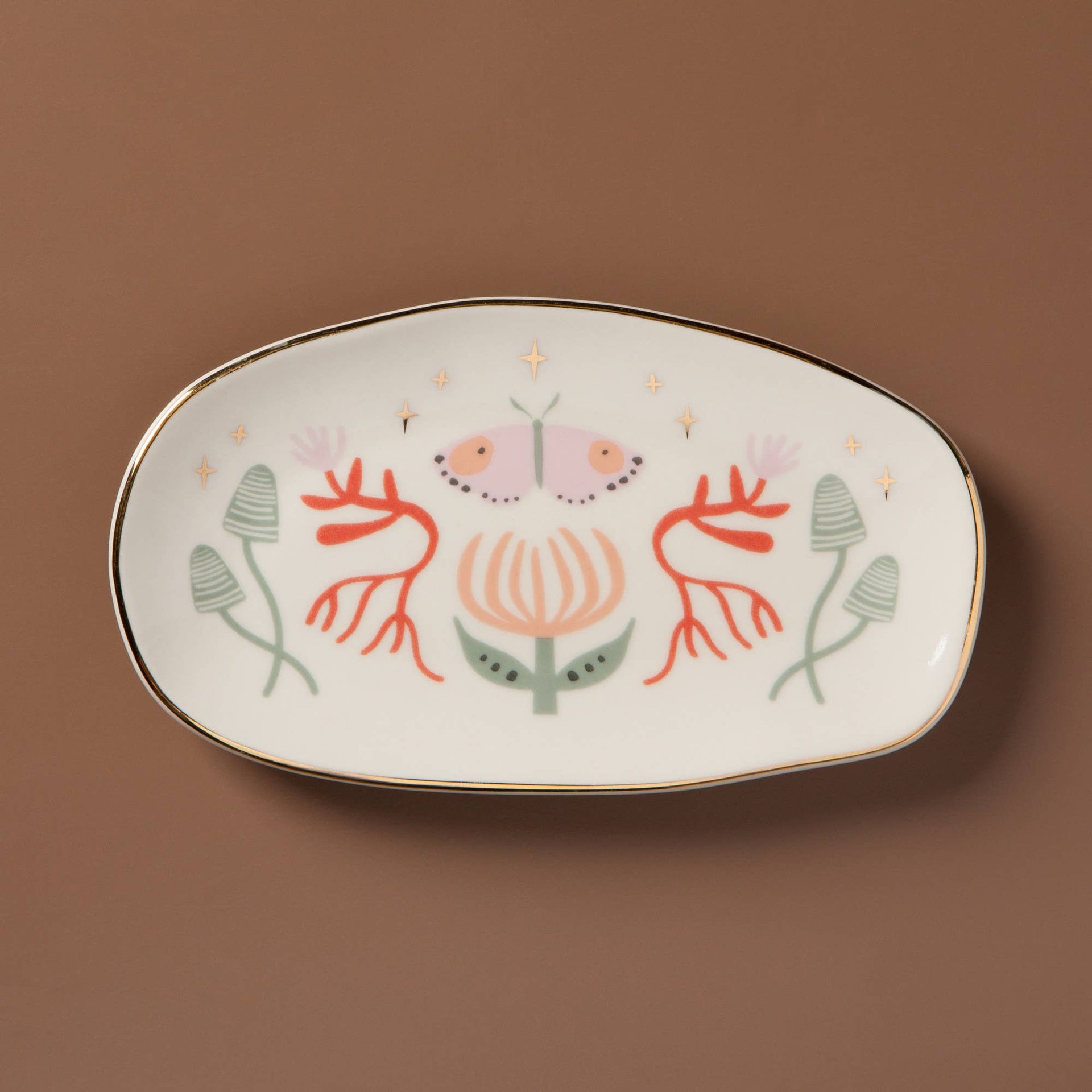 Danica Studio Far And Away Oval Shaped Ceramic Trinket Tray